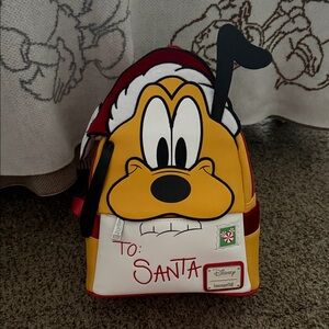 NWT Disney Loungefly Pluto Christmas Backpack
